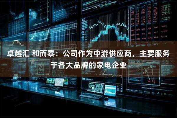 卓越汇 和而泰：公司作为中游供应商，主要服务于各大品牌的家电企业